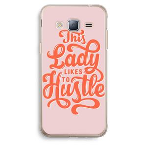 CaseCompany Hustle Lady: Samsung Galaxy J3 (2016) Transparant Hoesje