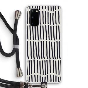 CaseCompany Moroccan stripes: Samsung Galaxy S20 Transparant Hoesje met koord