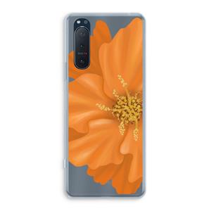 CaseCompany Orange Ellila flower: Sony Xperia 5 II Transparant Hoesje