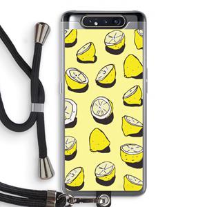 CaseCompany When Life Gives You Lemons...: Samsung Galaxy A80 Transparant Hoesje met koord