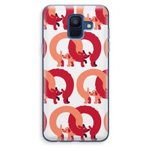 CaseCompany Dogs: Samsung Galaxy A6 (2018) Transparant Hoesje
