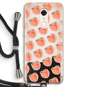 CaseCompany Just peachy: Xiaomi Redmi 5 Transparant Hoesje met koord