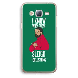 CaseCompany Sleigh Bells Ring: Samsung Galaxy J3 (2016) Transparant Hoesje