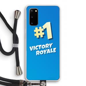 CaseCompany Victory Royale: Samsung Galaxy S20 Transparant Hoesje met koord