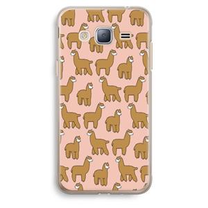 CaseCompany Alpacas: Samsung Galaxy J3 (2016) Transparant Hoesje