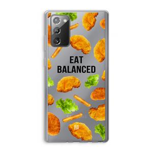 CaseCompany Eat Balanced: Samsung Galaxy Note 20 / Note 20 5G Transparant Hoesje
