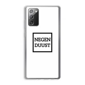 CaseCompany Negenduust vierkant: Samsung Galaxy Note 20 / Note 20 5G Transparant Hoesje