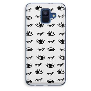 CaseCompany Eye pattern #2: Samsung Galaxy A6 (2018) Transparant Hoesje