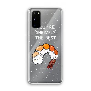 CaseCompany You're Shrimply The Best: Samsung Galaxy S20 Transparant Hoesje