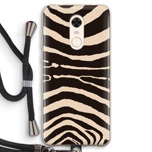 CaseCompany Arizona Zebra: Xiaomi Redmi 5 Transparant Hoesje met koord
