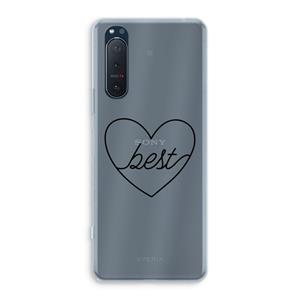 CaseCompany Best heart black: Sony Xperia 5 II Transparant Hoesje