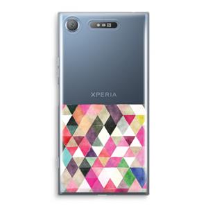 CaseCompany Gekleurde driehoekjes: Sony Xperia XZ1 Transparant Hoesje