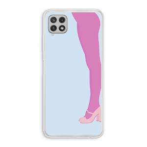 CaseCompany Pink panty: Samsung Galaxy A22 4G Transparant Hoesje