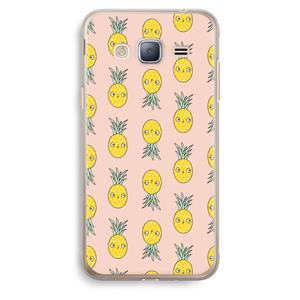 CaseCompany Ananas: Samsung Galaxy J3 (2016) Transparant Hoesje