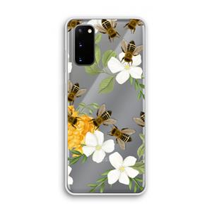 CaseCompany No flowers without bees: Samsung Galaxy S20 Transparant Hoesje