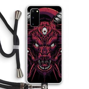 CaseCompany Hell Hound and Serpents: Samsung Galaxy S20 Transparant Hoesje met koord