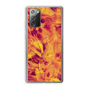CaseCompany Eternal Fire: Samsung Galaxy Note 20 / Note 20 5G Transparant Hoesje