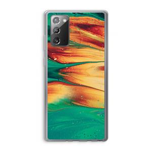 CaseCompany Green Inferno: Samsung Galaxy Note 20 / Note 20 5G Transparant Hoesje