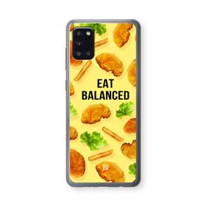 CaseCompany Eat Balanced: Samsung Galaxy A31 Transparant Hoesje