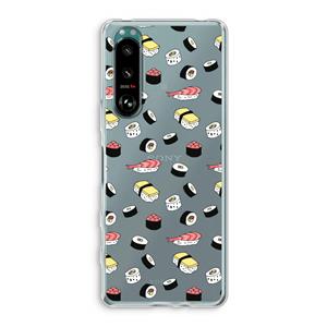 CaseCompany Sushi time: Sony Xperia 5 III Transparant Hoesje