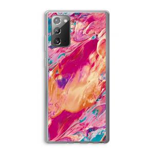 CaseCompany Pastel Echoes: Samsung Galaxy Note 20 / Note 20 5G Transparant Hoesje