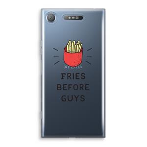 CaseCompany Fries before guys: Sony Xperia XZ1 Transparant Hoesje