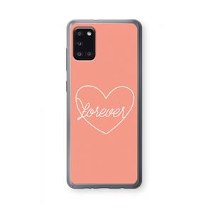 CaseCompany Forever heart: Samsung Galaxy A31 Transparant Hoesje