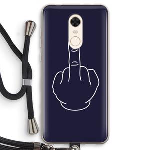CaseCompany F**k U: Xiaomi Redmi 5 Transparant Hoesje met koord