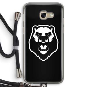 CaseCompany Angry Bear (black): Samsung Galaxy A5 (2017) Transparant Hoesje met koord