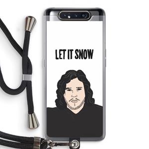 CaseCompany Let It Snow: Samsung Galaxy A80 Transparant Hoesje met koord