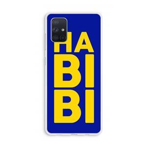 CaseCompany Habibi Blue: Galaxy A71 Transparant Hoesje