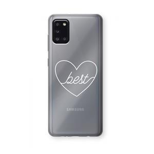 CaseCompany Best heart pastel: Samsung Galaxy A31 Transparant Hoesje