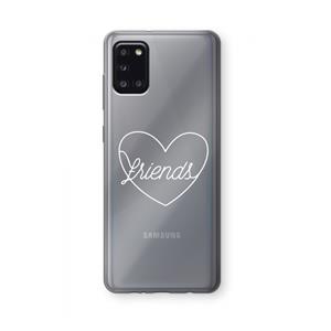 CaseCompany Friends heart pastel: Samsung Galaxy A31 Transparant Hoesje