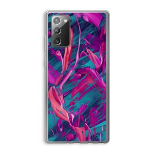 CaseCompany Pink Clouds: Samsung Galaxy Note 20 / Note 20 5G Transparant Hoesje