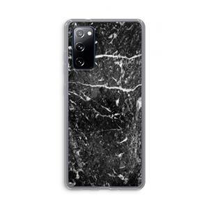 CaseCompany Zwart marmer: Samsung Galaxy S20 FE / S20 FE 5G Transparant Hoesje