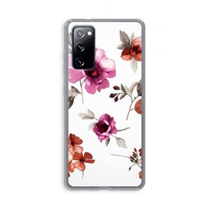 CaseCompany Geschilderde bloemen: Samsung Galaxy S20 FE / S20 FE 5G Transparant Hoesje