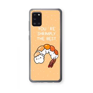 CaseCompany You're Shrimply The Best: Samsung Galaxy A31 Transparant Hoesje