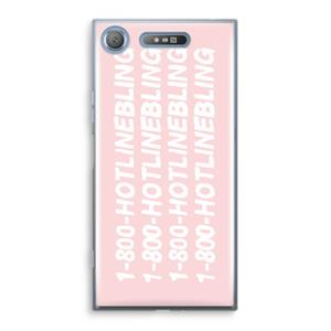 CaseCompany Hotline bling pink: Sony Xperia XZ1 Transparant Hoesje