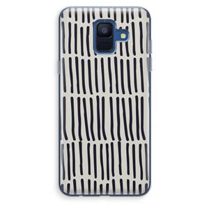 CaseCompany Moroccan stripes: Samsung Galaxy A6 (2018) Transparant Hoesje