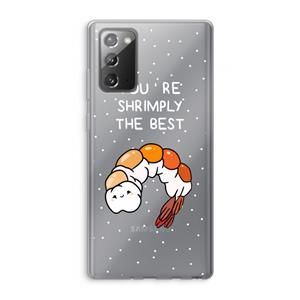 CaseCompany You're Shrimply The Best: Samsung Galaxy Note 20 / Note 20 5G Transparant Hoesje