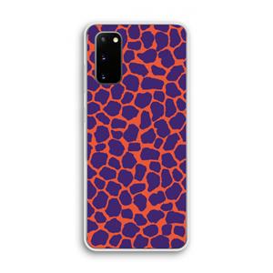 CaseCompany Purple Giraffe: Samsung Galaxy S20 Transparant Hoesje