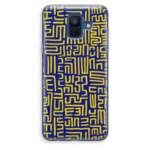 CaseCompany Majorelle Blue Print: Samsung Galaxy A6 (2018) Transparant Hoesje