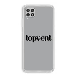 CaseCompany Topvent Grijs Zwart: Samsung Galaxy A22 4G Transparant Hoesje