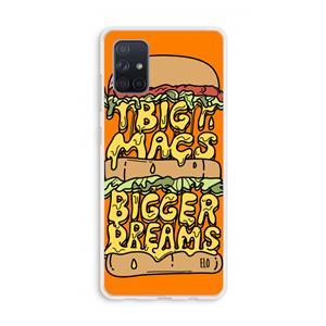 CaseCompany Big Macs Bigger Dreams: Galaxy A71 Transparant Hoesje