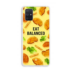 CaseCompany Eat Balanced: Galaxy A71 Transparant Hoesje