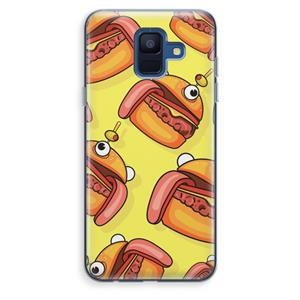 CaseCompany Hamburger: Samsung Galaxy A6 (2018) Transparant Hoesje
