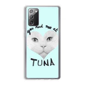 CaseCompany You had me at tuna: Samsung Galaxy Note 20 / Note 20 5G Transparant Hoesje