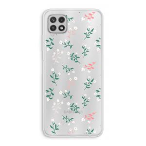 CaseCompany Small white flowers: Samsung Galaxy A22 4G Transparant Hoesje
