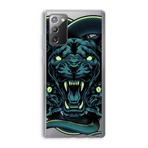 CaseCompany Cougar and Vipers: Samsung Galaxy Note 20 / Note 20 5G Transparant Hoesje