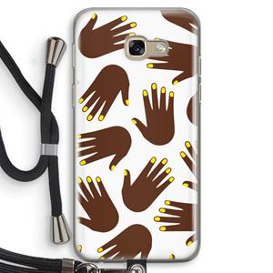 CaseCompany Hands dark: Samsung Galaxy A5 (2017) Transparant Hoesje met koord